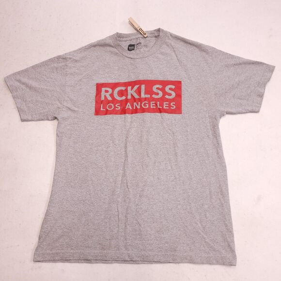 Young And Reckless Graphic Short Sleeve T Shirt Adult Mens Size Large L Gray Red - Picture 2 of 8